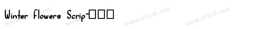 Winter Flowers Scrip字体转换